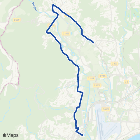 Palmbus Gare rout. de Mandelieu - La Roquette-s/-Siagne map