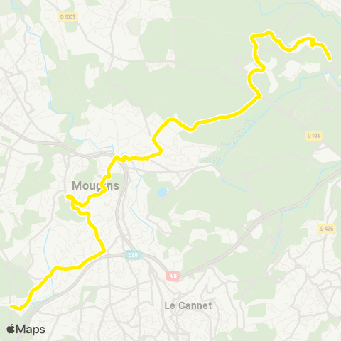 Palmbus PAD : Maison de retraite - Collège Eganaude map