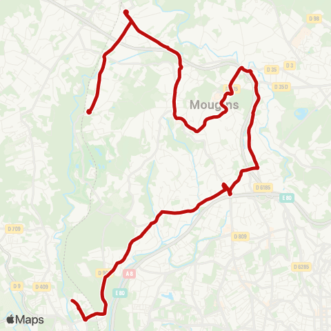 Palmbus Mougins P.A. de Saint martin - Ranguin map