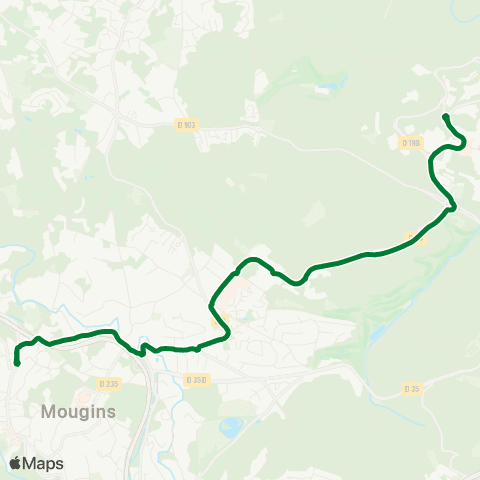 Palmbus Gare rout. des Messugues - Mougins Tournamy map