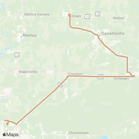 PARTA Windham / Garrettsville map