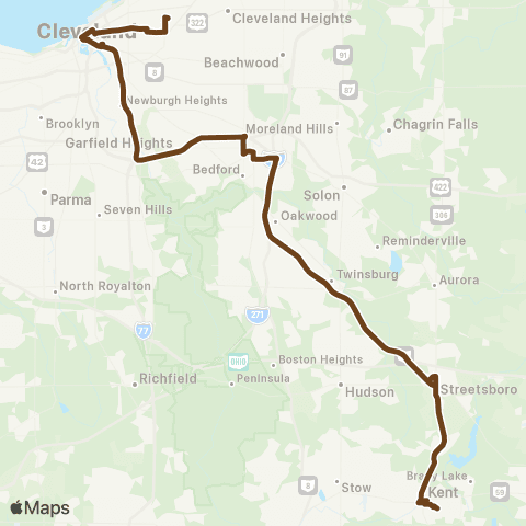 PARTA Cleveland Express map
