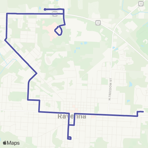 PARTA Raven West map