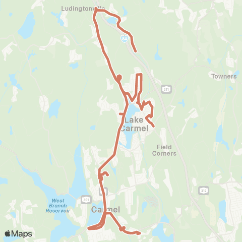 PART Carmel, Kent, Lake Carmel map