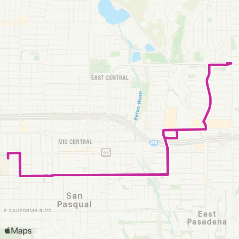 Pasadena Transit PCC - SMV Station - Michillinda map