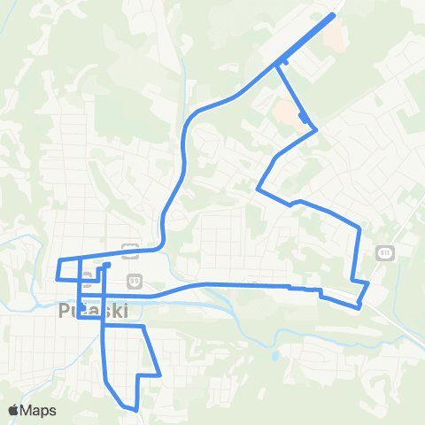 Pulaski Area Transit Dollar General map