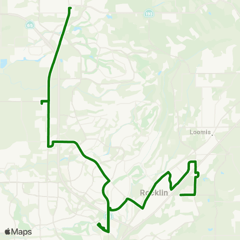 Placer County Transit Lincoln / Sierra College map