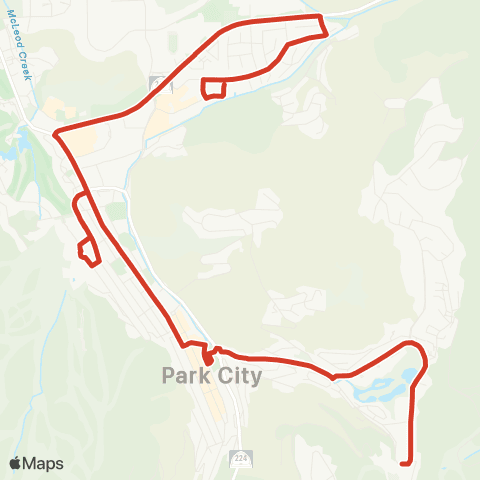 Park City Transit Red map