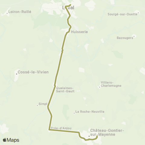 Aléop Mayenne Angers / Château-Gontier / Laval s/ réservation map