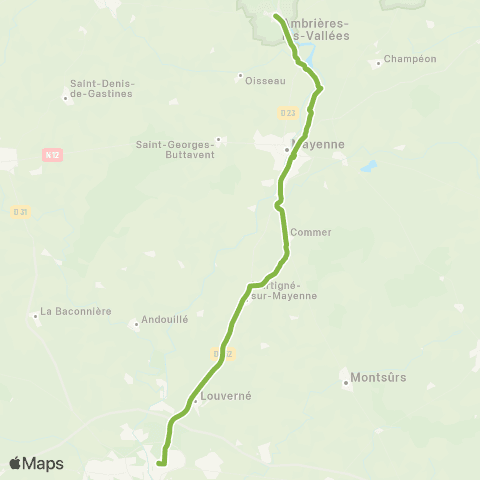 Aléop Mayenne Ambrières / Mayenne / Laval s/ réservation map