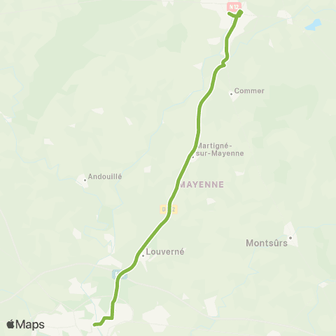 Aléop Mayenne Mayenne / Laval Express map