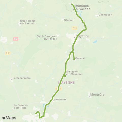 Aléop Mayenne Ambrières / Mayenne / Laval s/ réservation map