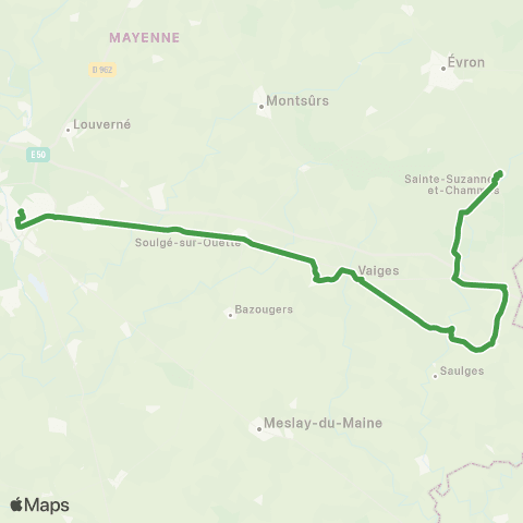 Aléop Mayenne Sainte-Suzanne / Laval map