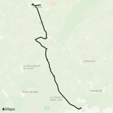 Aléop Mayenne Ernée / La Baconnière / Laval map