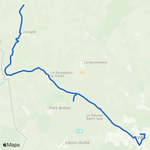 Aléop Mayenne Saint-Pierre-des-Landes / Olivet / Laval map