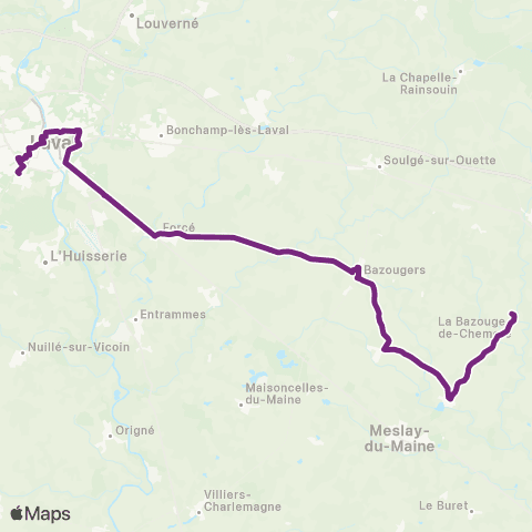 Aléop Mayenne Sablé-sur-Sarthe / Laval sur réservation map