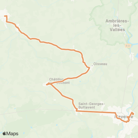 Aléop Mayenne Gorron / Mayenne sur réservation map