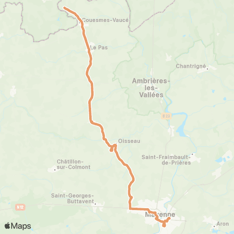 Aléop Mayenne Gorron / Mayenne map