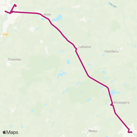 Aléop Mayenne Évron / Jublains / Mayenne s/ réservation map