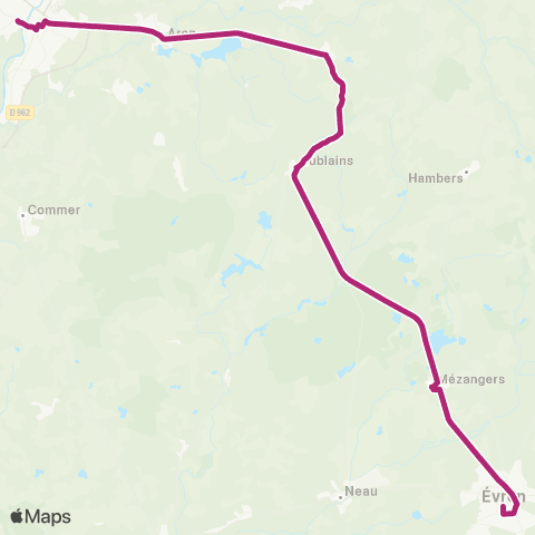 Aléop Mayenne Évron / Jublains / Mayenne map