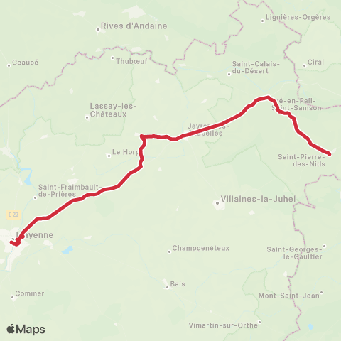 Aléop Mayenne St-Pierre-des-Nids / Mayenne s/ réservation map