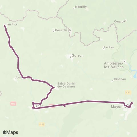 Aléop Mayenne Landivy / Ernée / Mayenne s/ réservation map