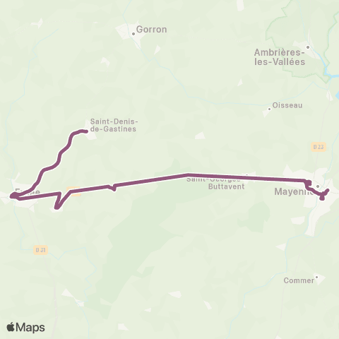 Aléop Mayenne Landivy / Ernée / Mayenne map