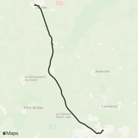 Aléop Mayenne Ernée / Laval Express map