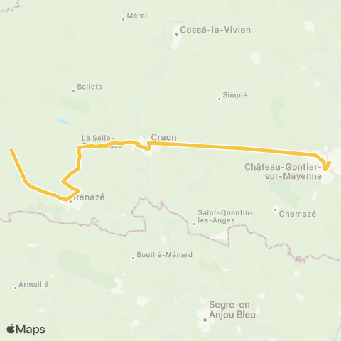 Aléop Mayenne St-Aignan-s/-Roë / Château-Gontier s/ réservation map