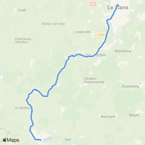 Aléop Sarthe La Flèche / Le Mans map