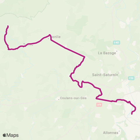 Aléop Sarthe Rouez / Le Mans map