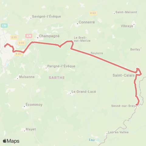 Aléop Sarthe Bessé-sur-Braye / Le Mans map