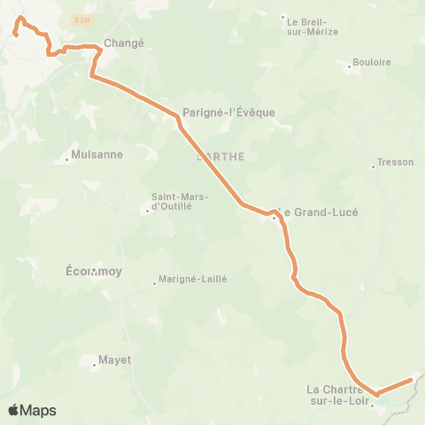 Aléop Sarthe Loir-en-Vallée / Le Grand-Lucé / Le Mans map