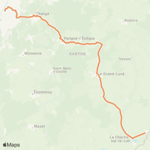 Aléop Sarthe Pruillé-l'Éguillé / Changé / Le Mans map