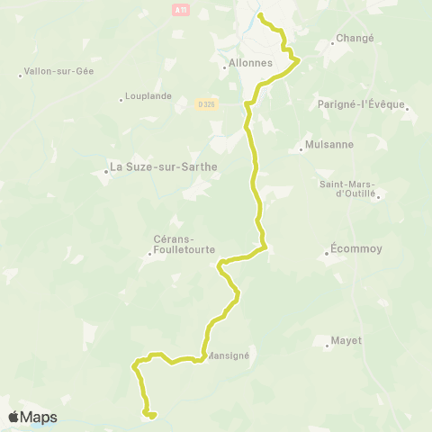 Aléop Sarthe Le Lude / Le Mans map