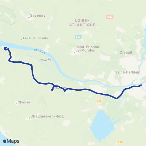 Aléop Loire-Atlantique Paimboeuf / Saint-Père-en-Retz / Nantes map