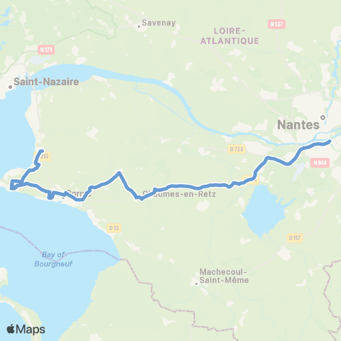 Aléop Loire-Atlantique Pornic / Nantes map