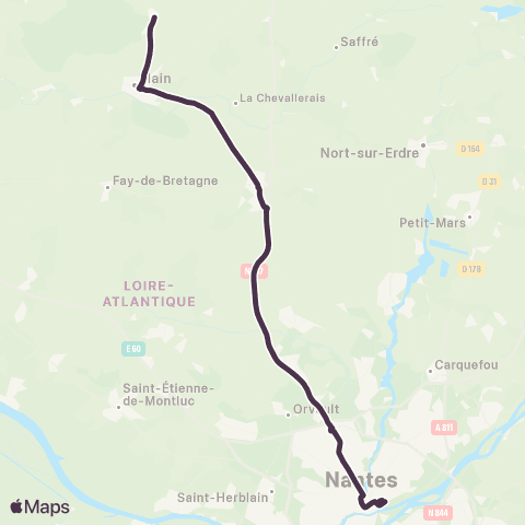 Aléop Loire-Atlantique Le Gâvre / Blain / Nantes map