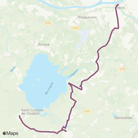 Aléop Loire-Atlantique Touvois / St-Philbert-de-Grand-Lieu / Nantes map