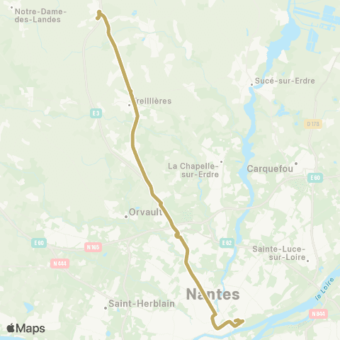 Aléop Loire-Atlantique Grandchamp-des-Fontaines / Treillières / Nantes map