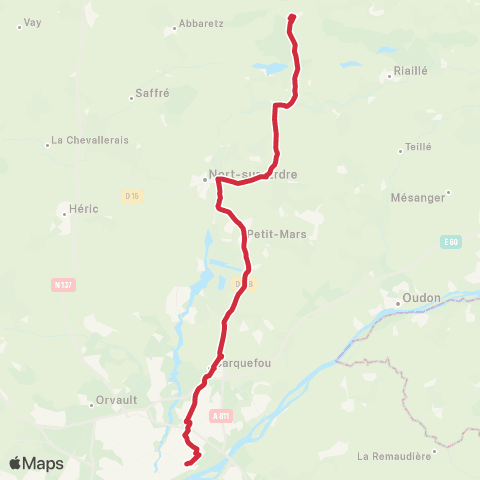 Aléop Loire-Atlantique Petit-Mars / Nantes map