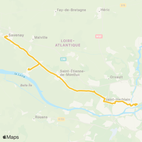 Aléop Loire-Atlantique Savenay / St-Étienne-de-Montluc / Nantes map