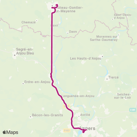 Aléop Maine-et-Loire Angers / Le Lion-d’Angers / Azé map