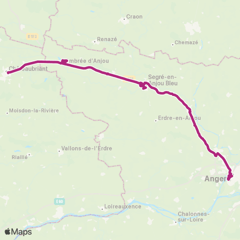 Aléop Maine-et-Loire Angers / Segré / Châteaubriant map
