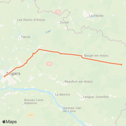 Aléop Maine-et-Loire Angers / Noyant map