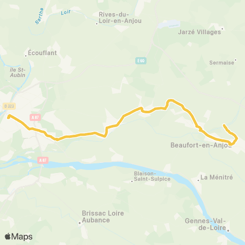 Aléop Maine-et-Loire Angers  / Beaufort-en-Anjou map