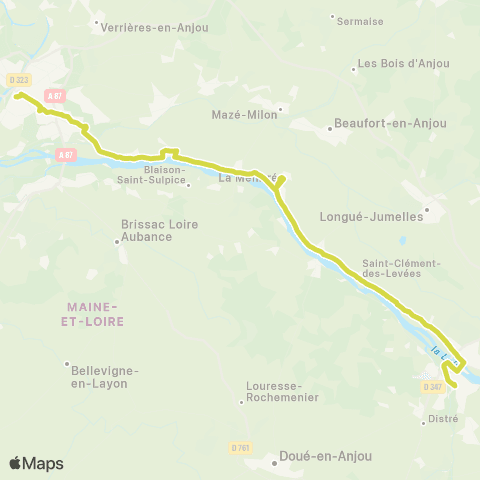 Aléop Maine-et-Loire Angers / St-Mathurin / Les Rosiers / Saumur map