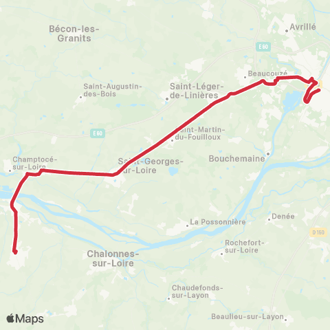 Aléop Maine-et-Loire Angers / St-Georges-s/-Loire / La Pommeraye map