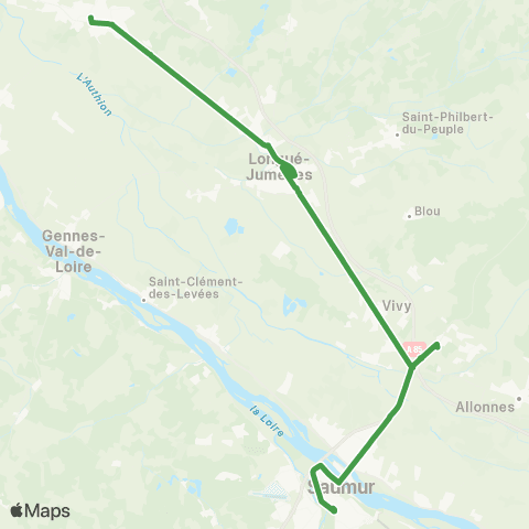 Aléop Maine-et-Loire Saumur / Longué / Beaufort-en-Anjou map