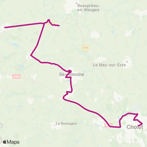 Aléop Maine-et-Loire Geste / Saint-Macaire-en-Mauges / Cholet map